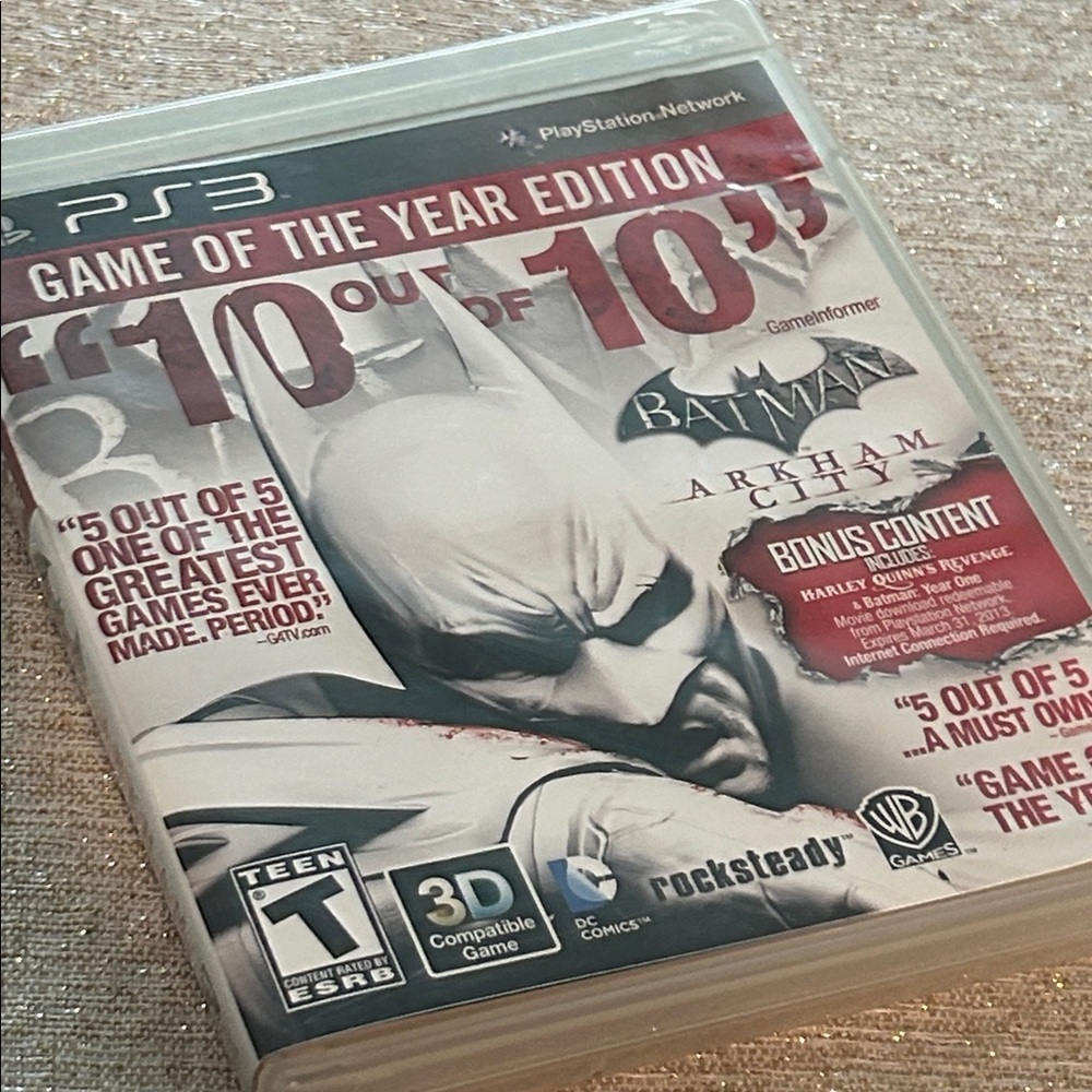 BATMAN Arkham City PS3 Game of the Year Edition Rated Teen PlayStation Network
